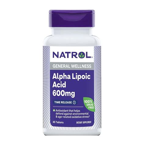 Natrol Alpha Lipoic Acid 600 mg - 45 Tablets