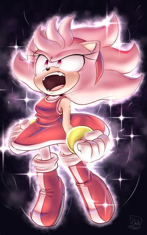 Super Amy Rose Super Sonic And Amy Commission By AdamBryceThomas