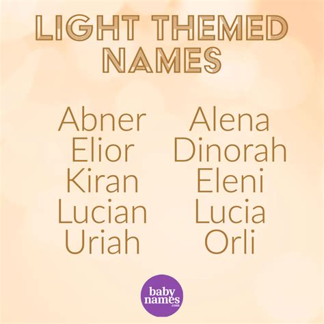 40 Light Themed Names for Your Baby