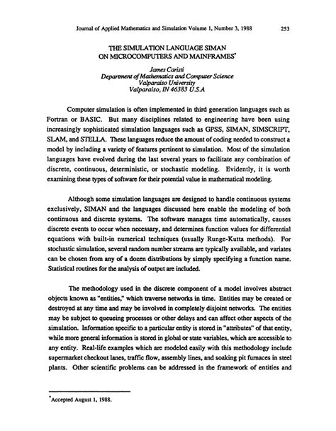 Example of Siman Simulation Software 的图像结果