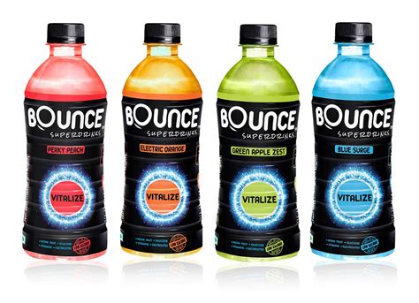 Bounce Superdrinks Mixed Pack of Blue Surge, Perky Peach, Electric ...