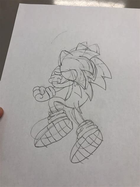 Tried drawing sonic in yamcha’s death pose (Art by me) : SonicTheHedgehog