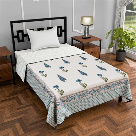 Cotton Blanket - Single Dohar ( 60 x 90 Inches) Dark Blue Palm – Jaipur ...
