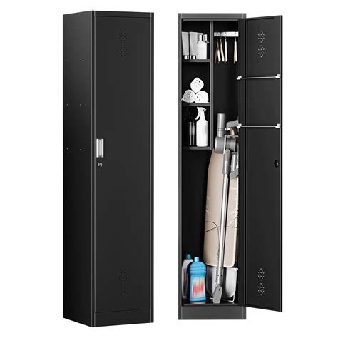 Broom Storage Closet Metal Storage Cabinet Cleaning Tool Cabinet Broom ...