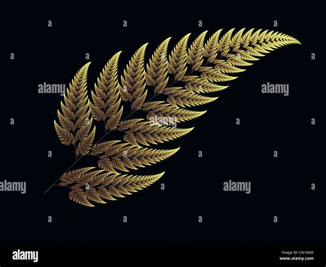 A Fractal Leaf Design Created Using Iterated Function System IFS Stock ...
