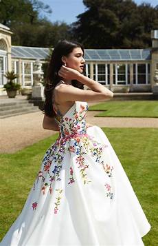 White Wedding Dress With Embroidery by Boldly Boho Embroidered Wedding Dresses With Colourful White Wedding Dress With Embroidery