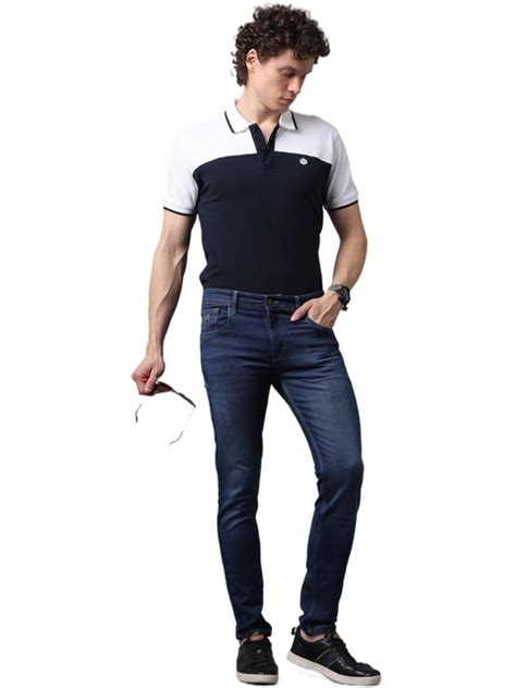 Men's Indigo Blue Slim Fit Strechable Denim Jeans – Wearhouse