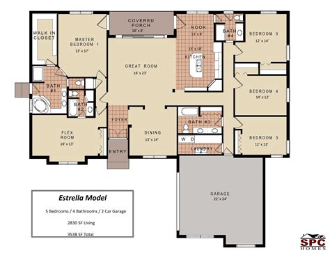 1 Story 5 Bedroom House Plans: A Guide To Choosing The Right Layout ...