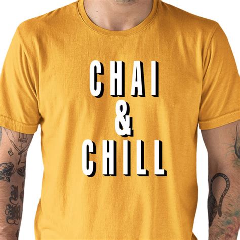 Tantra Chai & Chill Cotton Unisex T-Shirt Everyday Casual Wear Origina ...