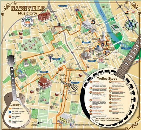 Printable Map Of Downtown Nashville