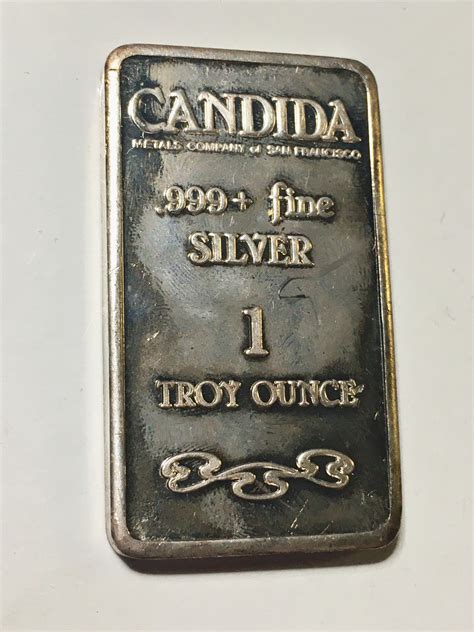1 Troy Ounce .999+ Fine Silver Bar*Candida | Property Room