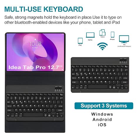 ProElite Keyboard case for Lenovo Idea Tab Pro 12.7 inch 2025, Magneti ...
