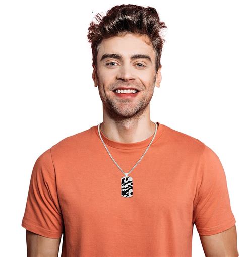 Army Military Black Silver 316L Stainless Steel Dog Tag Customized Per ...