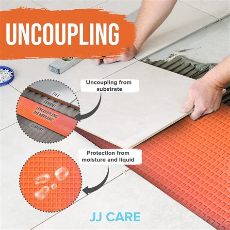 Buy JJ Home Goods Uncoupling Membrane, 1/8” Underlayment 323 Sq Ft ...