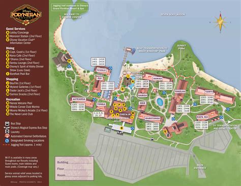 Polynesian Village Resort Map | KennythePirate's Unofficial Guide to ...
