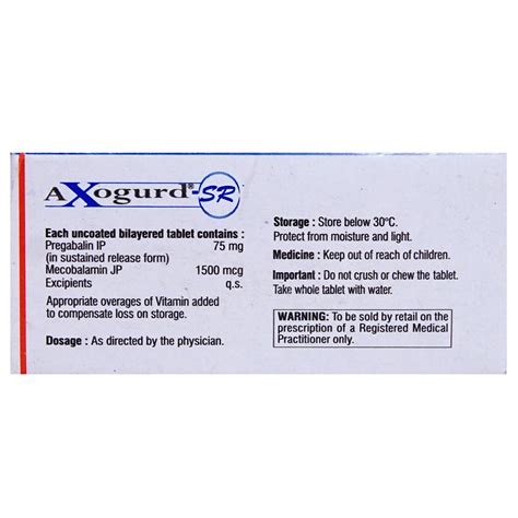 Axogurd-SR Tablet | Uses, Side Effects, Price | Apollo Pharmacy