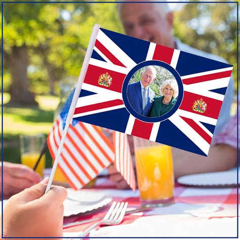 King Charles Coronation Commemorative Hand Flags | Ubuy India