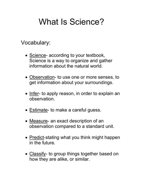 Image result for Science Vocabulary