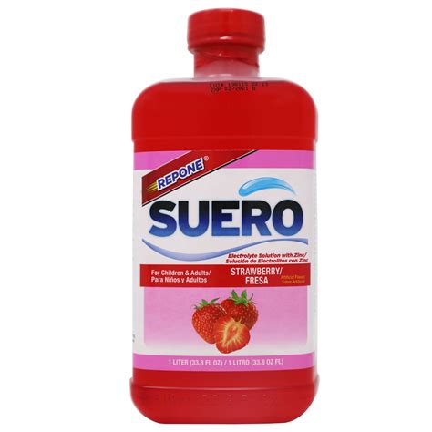 Suero Repone Electrolyte Solution w/ Zinc, Strawberry, Adults ...