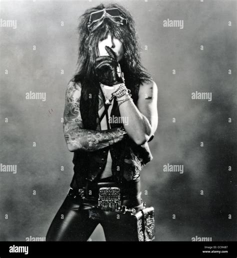 MOTLEY CRUE US rock group. Promotional photo of Nikki Sixx in 1989 Stock Photo - Alamy