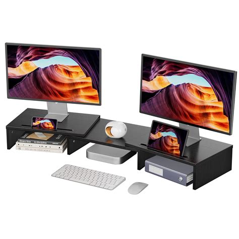 Dual Monitor Stand Riser with Adjustable Length for Nepal | Ubuy