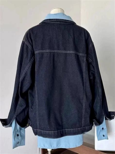 Contrast Stitching Denim Trucker Jacket | Savana | Bestsellers