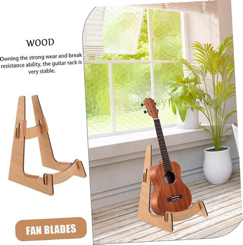 Wooden Guitar Stand - Sturdy Wood Violin Stand with Floor Rack for ...
