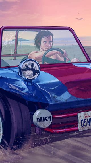 Download wallpaper machine, beach, art, Grand Theft Auto V, gta online ...