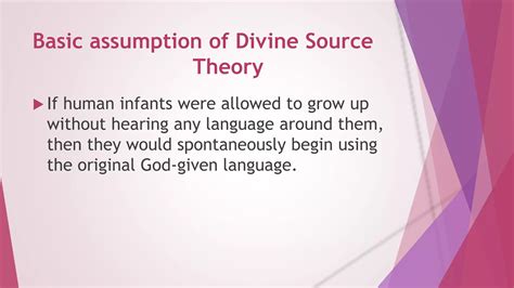 Explain Divine Source Theory of Language Origin 的图像结果