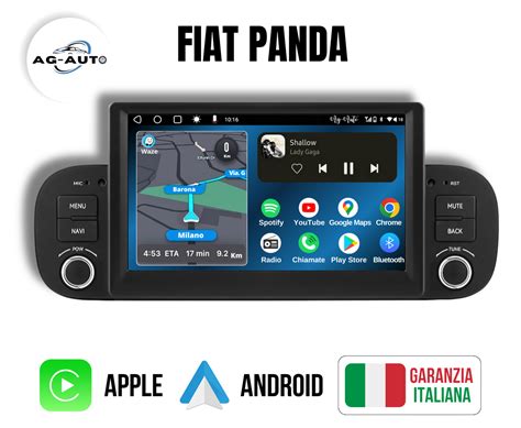 7" Auto radio CarPlay Per Fiat Panda easy 2017 2G 64G WIFI Android 13 WIFI Navi