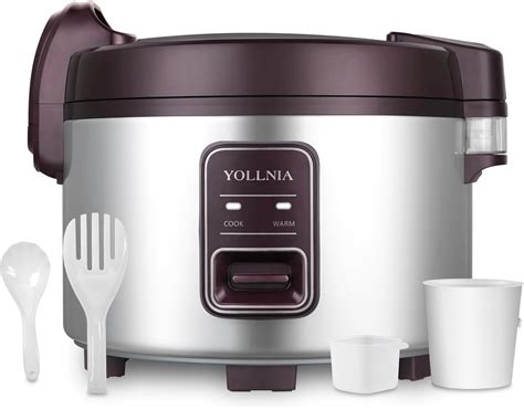 Amazon.com: YOLLNIA Commercial Rice Cooker & 45 Cups (Cooked) Large ...