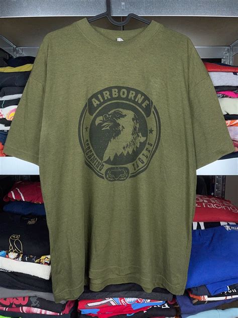 Military × Vintage Airborne vintage 101st screaming eagles army t-shirt ...