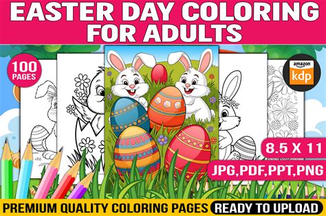 Easter Day Coloring Pages for Adults Graphic by TechPeak Crafts ...