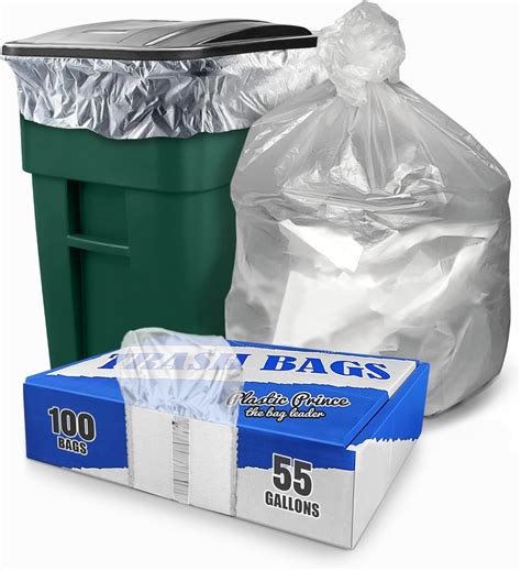 Amazon.com: PLASTIC PRINCE 55-60 Gallon Trash Bags 2 Mil Fits ...