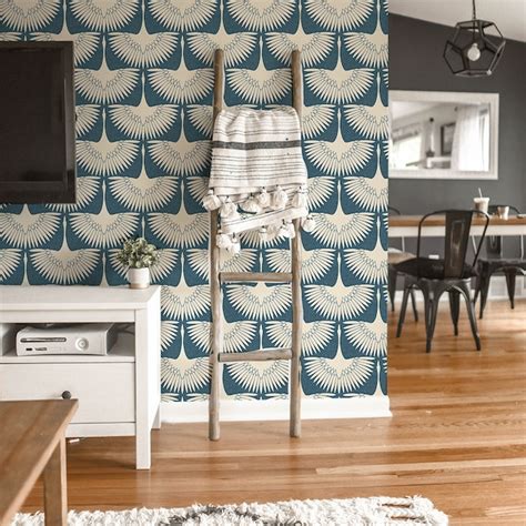 Tempaper 28-sq ft Blue Vinyl Birds Self-adhesive Peel and Stick ...