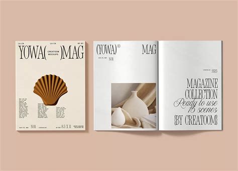 Magazine Cover and Spread Mockups | Free Mockup