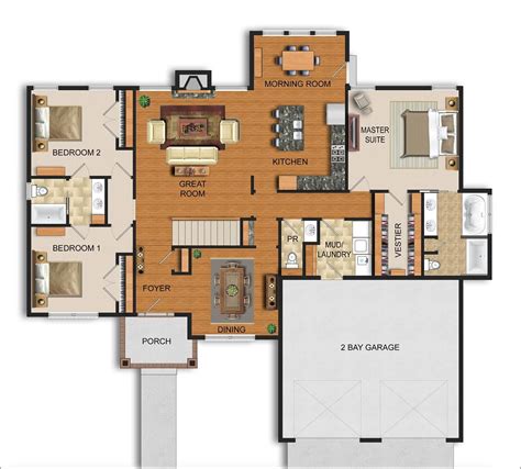 Modern Ranch House Floor Plan