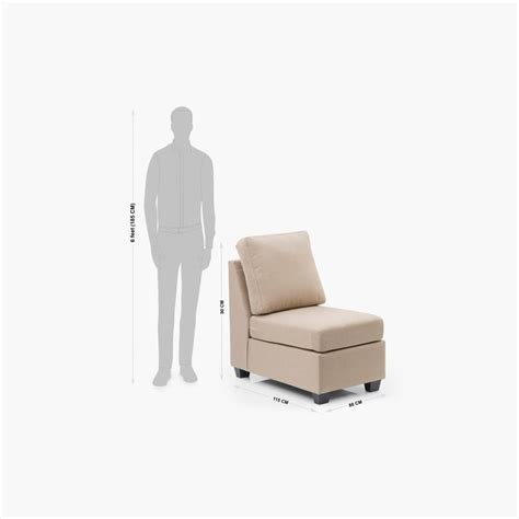 Buy Signature Arden Fabric 1-Seater Armless Sofa - Beige from Home ...