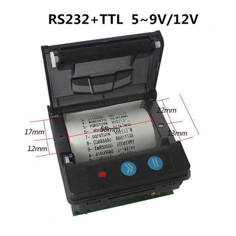 Portable Embedded Thermal Receipt Printer Micro Thermal Printer RS232 ...