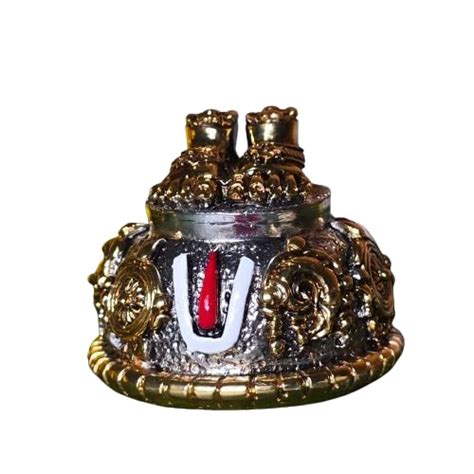 Buy Gold Plated Antique Finish Lord Balaji Charan Paduka | Vishnu ...