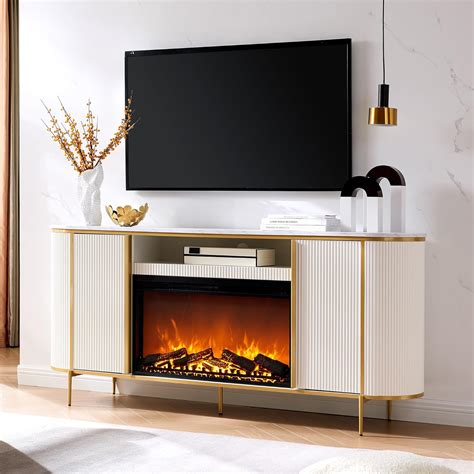 Amazon.com: OKD 70 Inches Modern Luxury Fireplace TV Stand for TVs Up ...