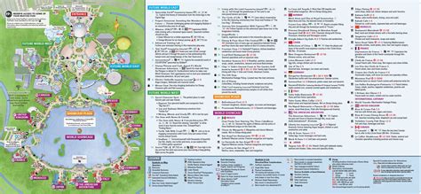 Theme Park Brochures Walt Disney - Epcot 2023 Map 1 epcot theme park map