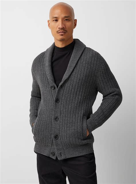 SUPIMA® cotton shawl-collar cardigan