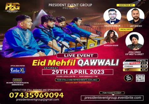Eid Mehfil - Qawwali Night Birmingham, Bia Lounge Wedding Hall ...