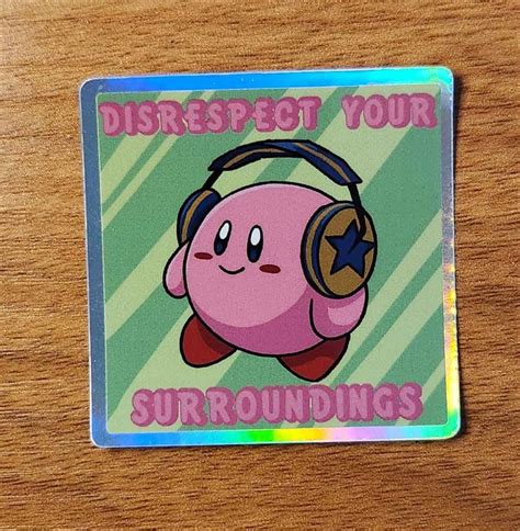 Kirby DISRESPECT YOUR SURROUNDINGS Stickers - Etsy