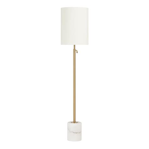 Quinn Marble And Brass Telescoping Floor Lamp - World Market