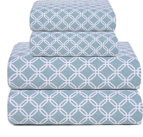 Amazon.com: Bliss Casa 4 Piece 100% Cotton Flannel Sheets Queen Size ...