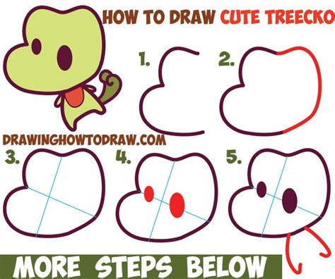Image result for How to Draw Pokemon Treecko