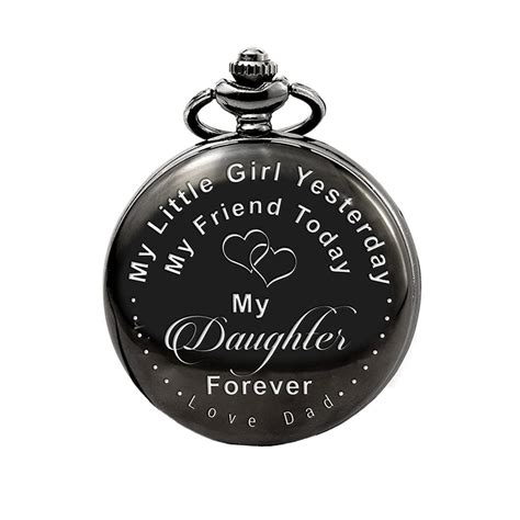 Yellow Chimes Black Pendant for Women Daughters Special Pocket Watch ...