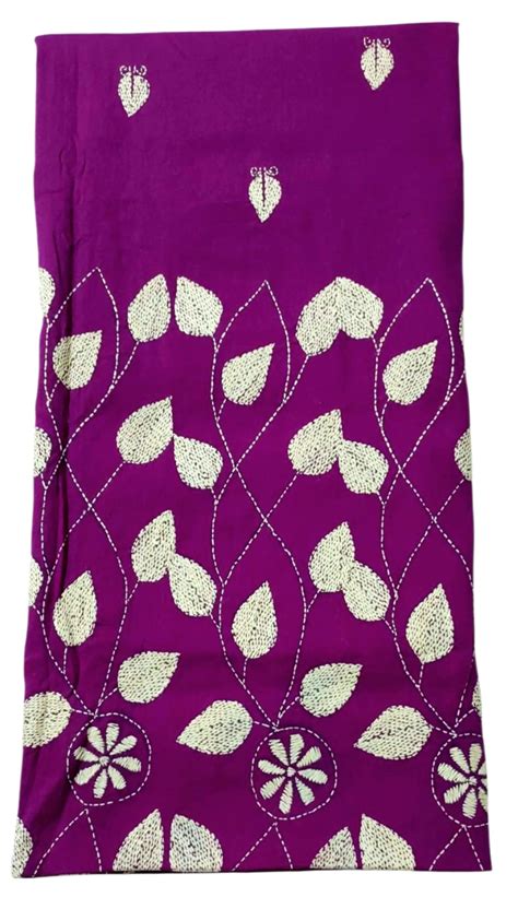 Hand Embroidered Pure Cotton Kantha Kurti Fabric – Fashweave